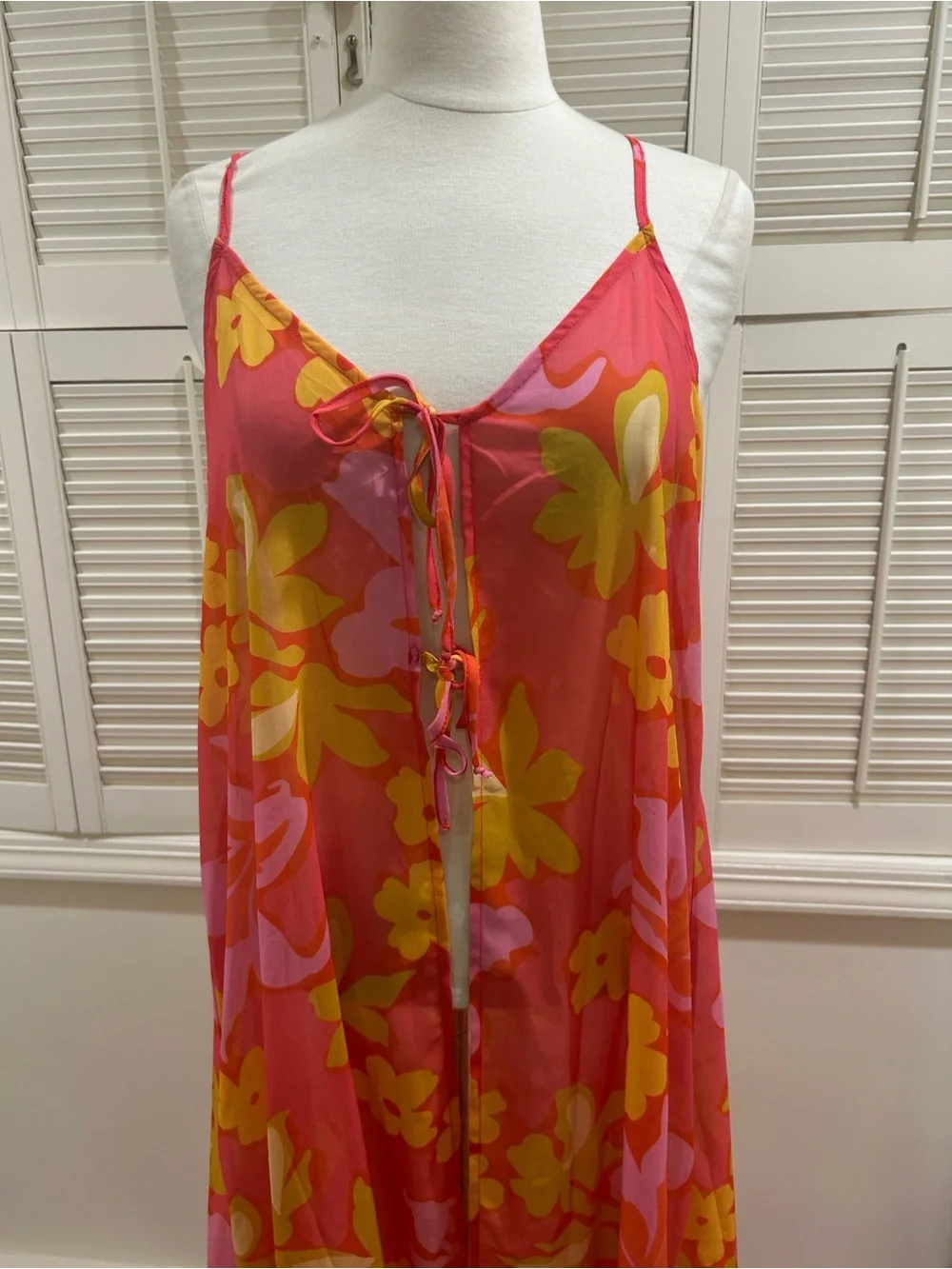 New Beach Riot Pink & Yellow Floral Cover Up